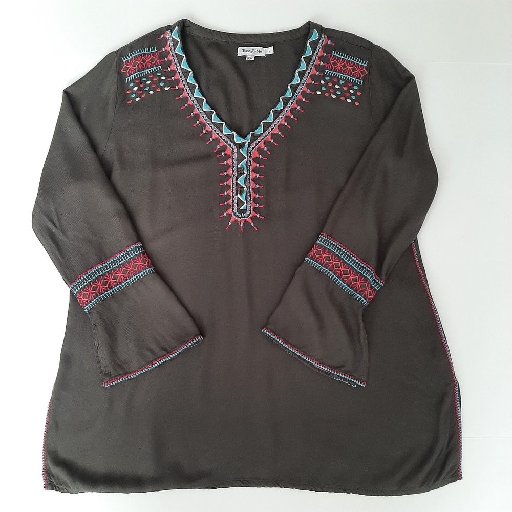 Time For Me Boho Top Size Large - Picture 9 of 16